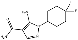 5-aMino-1-(4,4-difluorocyclohexyl)-1H-pyrazole-4-carboxaMide 구조식 이미지