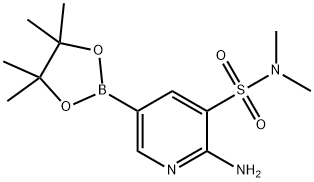 2-AMINO-N,N-DIMETHYL-5-(4,4,5,5-TETRAMETHYL-1,3,2-DIOXABOROLAN-2-YL)-3-PYRIDINESULFONAMIDE Structure