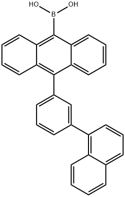 10-(3-(Naphthalen-1-yl)phenyl)anthracene-9-boronic 산 구조식 이미지