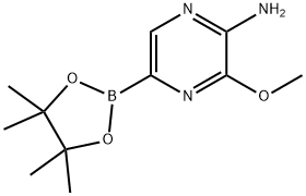 3-Methoxy-5-(4,4,5,5-tetraMethyl-1,3,2-dioxaborolan-2-yl)pyrazin-2-aMine 구조식 이미지