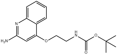 CarbaMic acid, N-[2-[(2-aMino-4-quinolinyl)oxy]ethyl]-, 1,1-diMethylethyl ester Structure