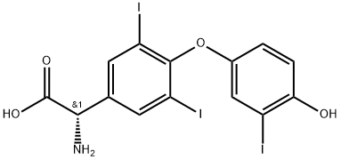 Be-nzenacetic acid,a-aMino-4-(4-hydroxy-3-iodophenoxy)-3,5-diiodo- Structure