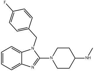 1-[1-(4-Fluorobenzyl)-1H-BenziMidazole-2yl]-N-Methyl-4-piperidineaMine Structure