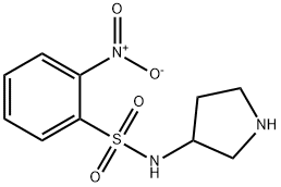 2-니트로-N-(피롤리딘-3-일)벤젠술폰아미드 구조식 이미지