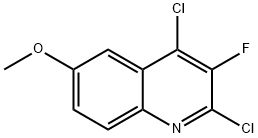 퀴놀린,2,4-디클로로-3-플루오로-6-메톡시- 구조식 이미지