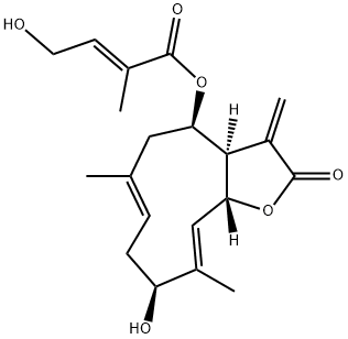 108657-10-9 [3aR-[3aR*,4R*(E),6E,9S*,10E,11aR*]]-4-Hydroxy-2-methyl-2-butenoic acid 2,3,3a,4,5,8,9,11a-octahydro-9-hydroxy-6,10-dimethyl-3-methylene-2-oxocyclodeca[b]furan-4-yl ester