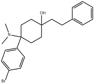 4-(4-브로모페닐)-4-디메틸아미노-1-페네틸시클로헥산올 구조식 이미지