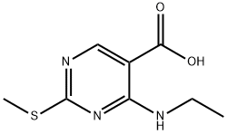 4-MethylaMino-2-Methylsulfanyl-pyriMidine-5-carboxylic acid 구조식 이미지