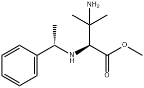 3-아미노-3-메틸-2(S)-(1(S)-페닐에틸아미노)부티르산메틸에스테르 구조식 이미지