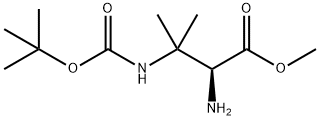 (S)-메틸-2-아미노-3-(tert-부톡시카르보닐라미노)-3-메틸부타노에이트 구조식 이미지
