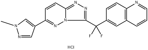 6-[Difluoro[6-(1-methyl-1H-pyrazol-4-yl)-1,2,4-triazolo[4,3-b]pyridazin-3-yl]methyl]-quinoline hydrochloride Structure