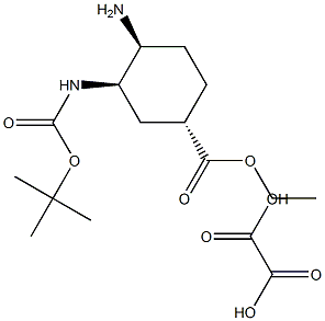(1S,3R,4S)-Ethyl 4-AMino-3-((tert-butoxycarbonyl)aMino)cyclohexanecarboxylate Oxalate 구조식 이미지