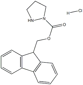 (9H-플루오렌-9-일)메틸피라졸리딘-1-카르복실레이트염산염 구조식 이미지