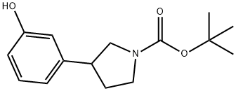 3-(3-hydroxyphenyl)-1-Pyrrolidinecarboxylic acid 1,1-diMethylethyl ester Structure