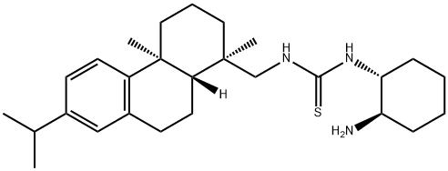 N-[(1R,2R)-2-aMinocyclohexyl]-N'-[[(1R,4aS,10aR)-1,2,3,4,4a,9,10,10a-octahydro-1,4a-diMethyl-7-(1-Methylethyl)-1-phenanthrenyl]Methyl]-Thiourea Structure