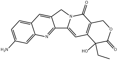 8-Amino-4-ethyl-4-hydroxy-1H-pyrano[3',4':6,7]indolizino[1,2-b]quinoline-3,14(4H,12H)-dione 구조식 이미지