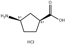 (1S,3R)-3-a미노시클로펜탄-1-카르복실산HCl 구조식 이미지