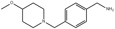 (4-((4-Methoxypiperidin-1-yl)Methyl)phenyl)MethanaMine 구조식 이미지