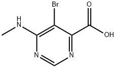 5-BroMo-6-(MethylaMino)pyriMidine-4-carboxylic acid Structure