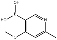 4-메톡시-6-메틸피리딘-3-보론산 구조식 이미지