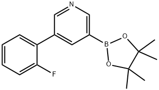 3-(2-FLUOROPHENYL)-5-(4,4,5,5-TETRAMETHYL-1,3,2-DIOXABOROLAN-2-YL)-PYRIDINE Structure