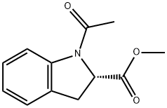1H-индол-2-карбоновая кислота, 1-ацетил-2,3-дигидро-, метиловый эфир, (2S)- структурированное изображение
