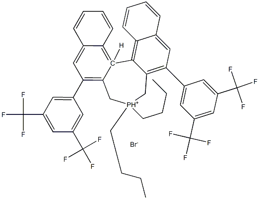 (11bS)-(-)-4,4-Dibutyl-2,6-bis[3,5-bis(trifluoromethyl)phenyl]-4,5-dihydro-3H-dinaphtho[2,1-c:1',2'-e]phosphepinium bromide  S-Maruoka CAT P-NB 구조식 이미지