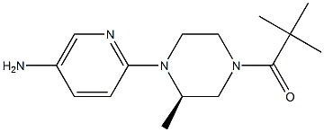 (R)-1-(4-(5-aMinopyridin-2-yl)-3-Methylpiperazin-1-yl)-2,2-diMethylpropan-1-one 구조식 이미지