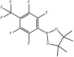 4,4,5,5-Tetramethyl-2-[2,3,5,6-tetrafluoro-4-(trifluoromethyl)phenyl]-1,3,2-dioxaborolane 구조식 이미지
