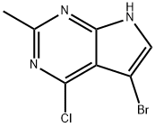 5-BroMo-4-chloro-2-Methyl-7H-pyrrolo[2,3-d]pyriMidine 구조식 이미지