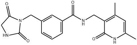 BenzaMide, N-[(1,2-dihydro-4,6-diMethyl-2-oxo-3-pyridinyl)Methyl]-3-[(2,5-dioxo-1-iMidazolidinyl)Methyl]- Structure