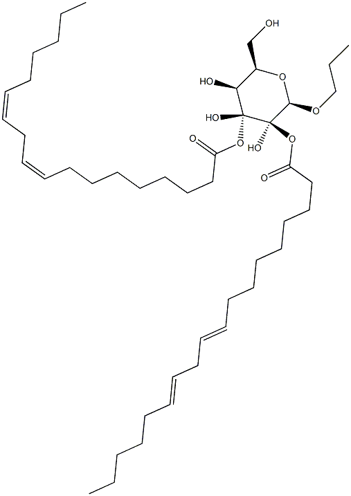 (2R)-2,3-Bis[[(9Z,12Z)-1-oxo-9,12-octadecadien-1-yl]oxy]propyl beta-D-galactopyranoside 구조식 이미지