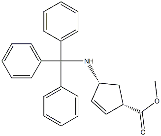 2-Cyclopentene-1-carboxylic acid, 4-[(triphenylMethyl)aMino]-, Methyl ester, (1S,4R)- 구조식 이미지