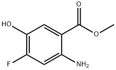 2-아미노-4-플루오로-5-하이드록시-벤조산메틸에스테르 구조식 이미지