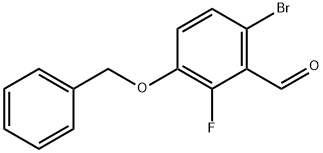 3-BENZYLOXY-6-BROMO-2-FLUOROBENZALDEHYDE Structure