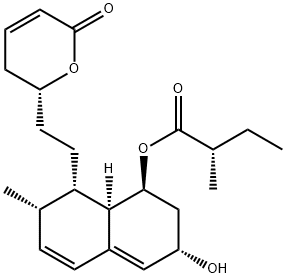 (2S)-2-Methylbutanoic Acid (1S,3S,7S,8S,8aR)-8-[2-[(2R)-3,6-Dihydro-6-oxo-2H-pyran-2-yl]ethyl]-1,2,3,7,8,8a-hexahydro-3-hydroxy-7-Methyl-1-naphthalenyl Ester 구조식 이미지