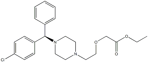 (R)-ethyl 2-(2-(4-((4-chlorophenyl)(phenyl)Methyl)piperazin-1-yl)ethoxy)acetate Structure