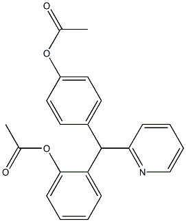 비사코딜관련화합물E(20mg)(2-[(4-아세톡시페닐)(피리딘-2-일)메틸]페닐아세테이트) 구조식 이미지