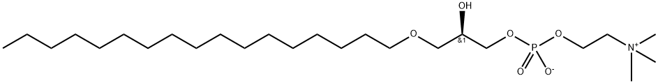 1-O-heptadecyl-2-hydroxy-sn-glycero-3-phosphocholine 구조식 이미지