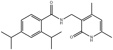 BenzaMide, N-[(1,2-dihydro-4,6-diMethyl-2-oxo-3-pyridinyl)Methyl]-2,4-bis(1-Methylethyl)- Structure