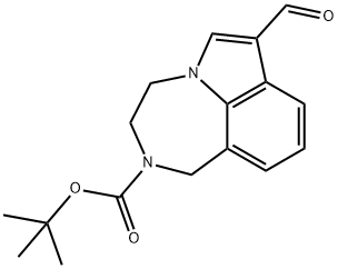 2-Boc-7-forMyl-1,2,3,4-tetrahydropyrrolo[3,2,1-jk][1,4]benzodiazepine Structure