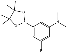 3-fluoro-N,N-diMethyl-5-(4,4,5,5-tetraMethyl-1,3,2-dioxaborolan-2-yl)aniline Structure