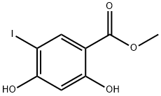 Methyl 2,4-dihydroxy-5-iodobenzoate 구조식 이미지
