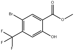 메틸5-브로Mo-2-하이드록시-4-(트리플루오로메틸)벤조에이트 구조식 이미지