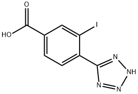 3-Iodo-4-(1H-tetrazol-5-yl)benzoic acid 구조식 이미지