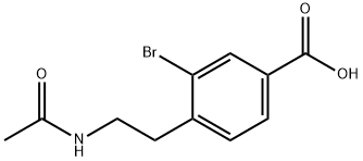4-(2-AcetaMidoethyl)-3-broMobenzoic acid 구조식 이미지