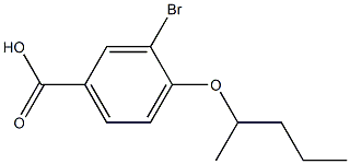 3-BroMo-4-(pentan-2-yloxy)benzoic acid Structure