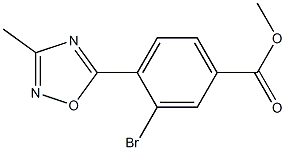 Methyl 3-broMo-4-(3-Methyl-1,2,4-oxadiazol-5-yl)benzoate 구조식 이미지
