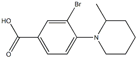 3-BroMo-4-(2-Methylpiperidin-1-yl)benzoic acid Structure