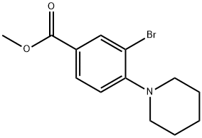 Methyl 3-broMo-4-(piperidin-1-yl)benzoate Structure